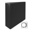 Business Source Round Ring Binder- 1 in. Capacity- 11 in. x 8.5 in.- Black BSN09976